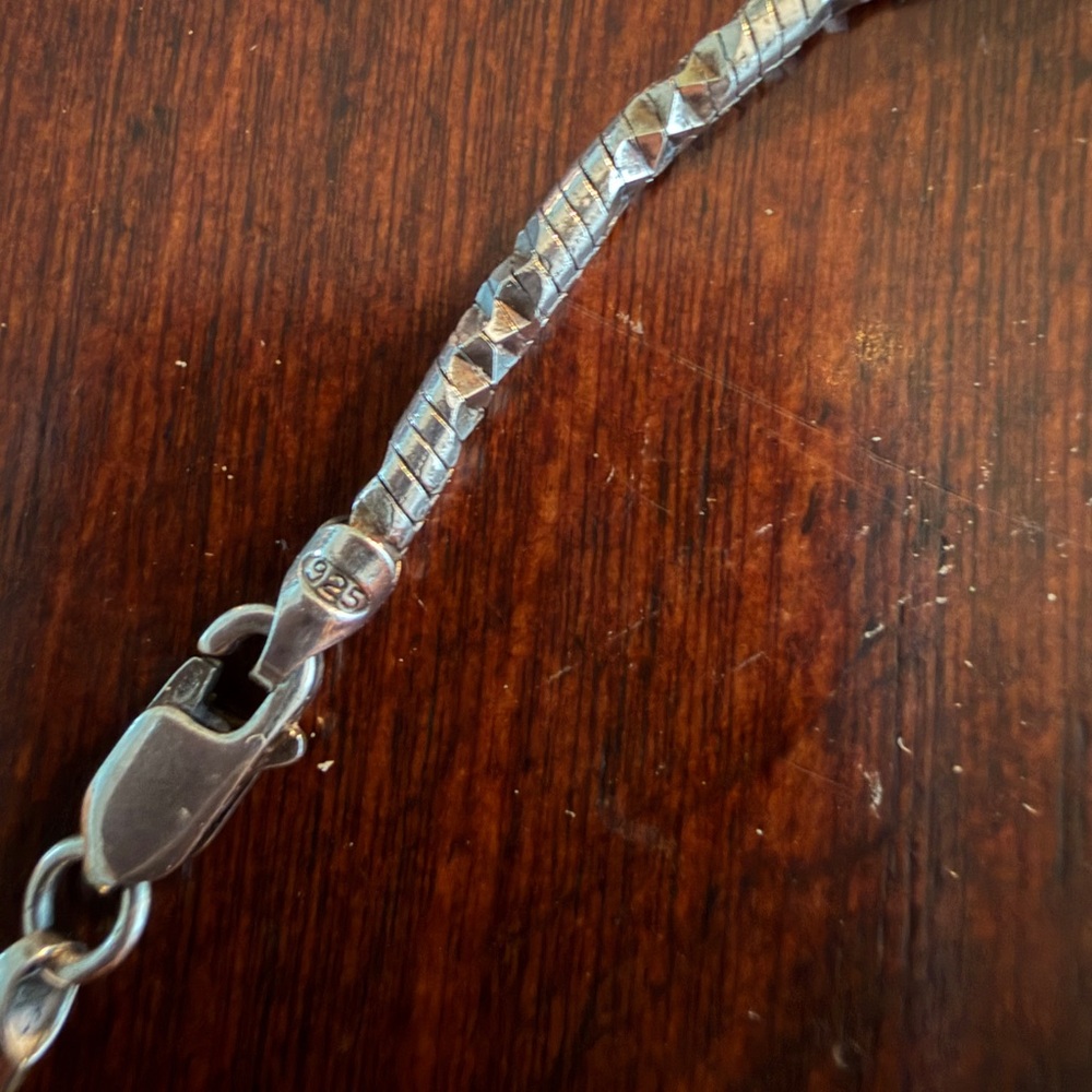 Delicate Silver Rope Chain Necklace - Picture 9 of 11